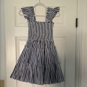 Hill House Navy and White Striped Mini Dress